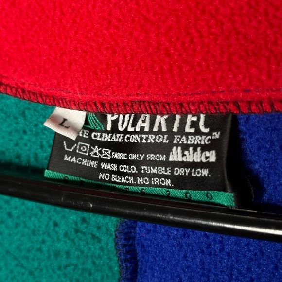 VTG Polartec Color Block Full Zip Fleece Vest - Picture 4 of 4